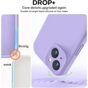 Totowood Silicone Back Cover Cell Phone Case for Apple iPhone 15 Plus, Purple