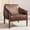 Brown-Plus, variant on Ebello Mid-Century Modern PU Leather Accent Chair, Wood Frame Armchair with Removable Thick Padded Cushions for Living Room, Bedroom, Reception, Reddish Brown(Set of 2)