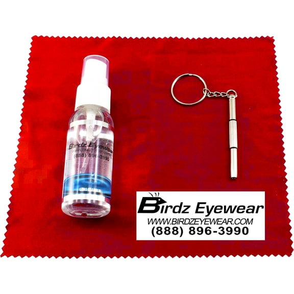 Eyeglass Sunglass Lens Cleaner Cleaning & Repair Kit Spray Cloth Tool Key Chain