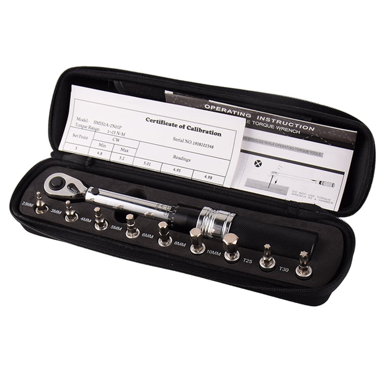 Geevorks 1/4 Inch Torque Wrench Set 1-25 Nm Accuracy ± 4% Drive Click