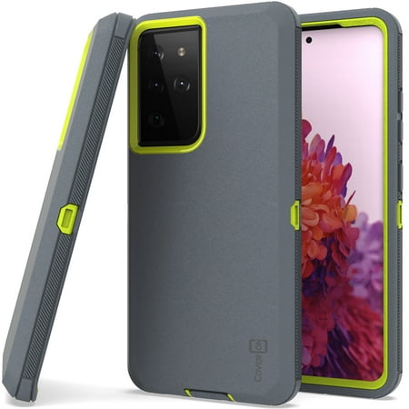 CoverON For Samsung Galaxy S21 Ultra 5G Case, Heavy Duty Full Body Phone Cover - Gray