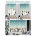 thumbnail image 4 of Teal Christmas Tie Up Curtains for Windows 45 Inch Length Balloon Curtains Kitchen Adjustable Balloon Window Shade Snowman Xmas Tree Snowflake Winter Tie Up Valance Bathroom Curtain Window 34"x45", 4 of 6