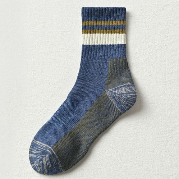 Terry Padded Velvet Autumn And Winter Towel Bottom Lengthening Socks Sports Basketball High Barrel Warm Cushioning Stockings Men's 2PCS