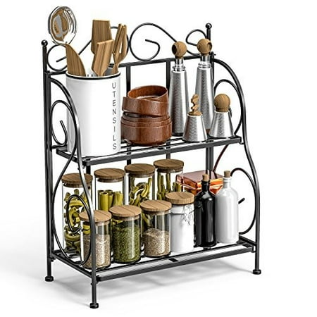 F Color Bathroom Countertop Organizer 2 Tier Collapsible Kitchen