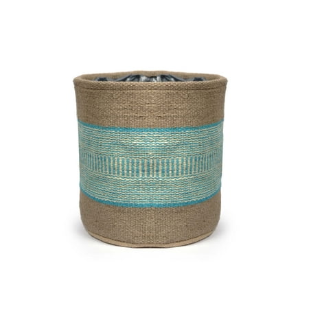MI Basket Jute Planter Modern Woven Basket for 8" Flower Pot Floor Indoor Planters, 10” x 10” Storage Organizer Basket Rustic Home Decor, Boho Storage Earth-Friendly Planter (10x10 Inches, Sky 25)