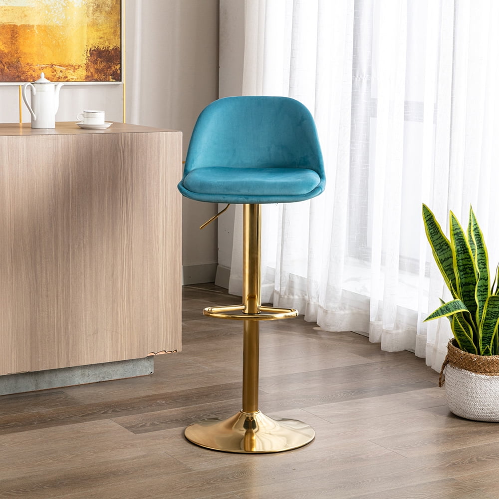 CUH Barstools Adjustable Height Dining Chair Swivel Modern Bar Stools With Back And Footrest