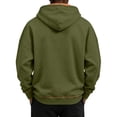thumbnail image 5 of Hearthz Quarter Zip Flannel Hoodie for Men Cargo Men's Sweatshirts and Hoodies Fall Winter Warm Mens Fleece Sweatshirt with Pocket Green XL, 5 of 8