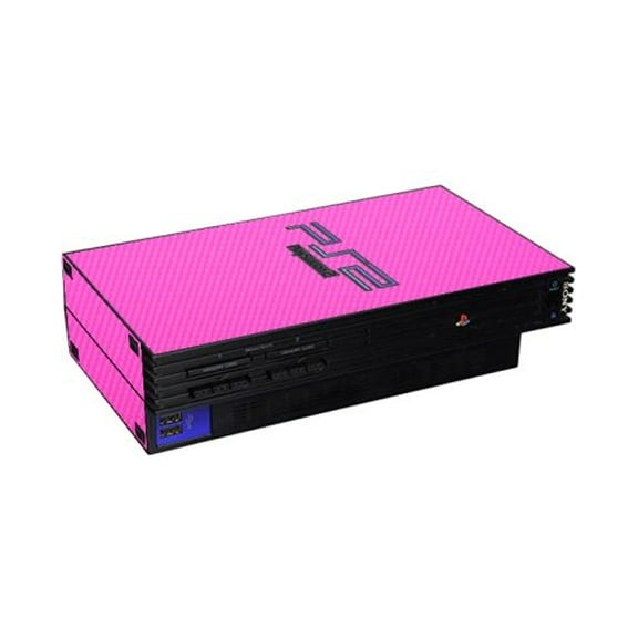 Playstation PS2 Fat Pink Carbon Fiber Console Skin