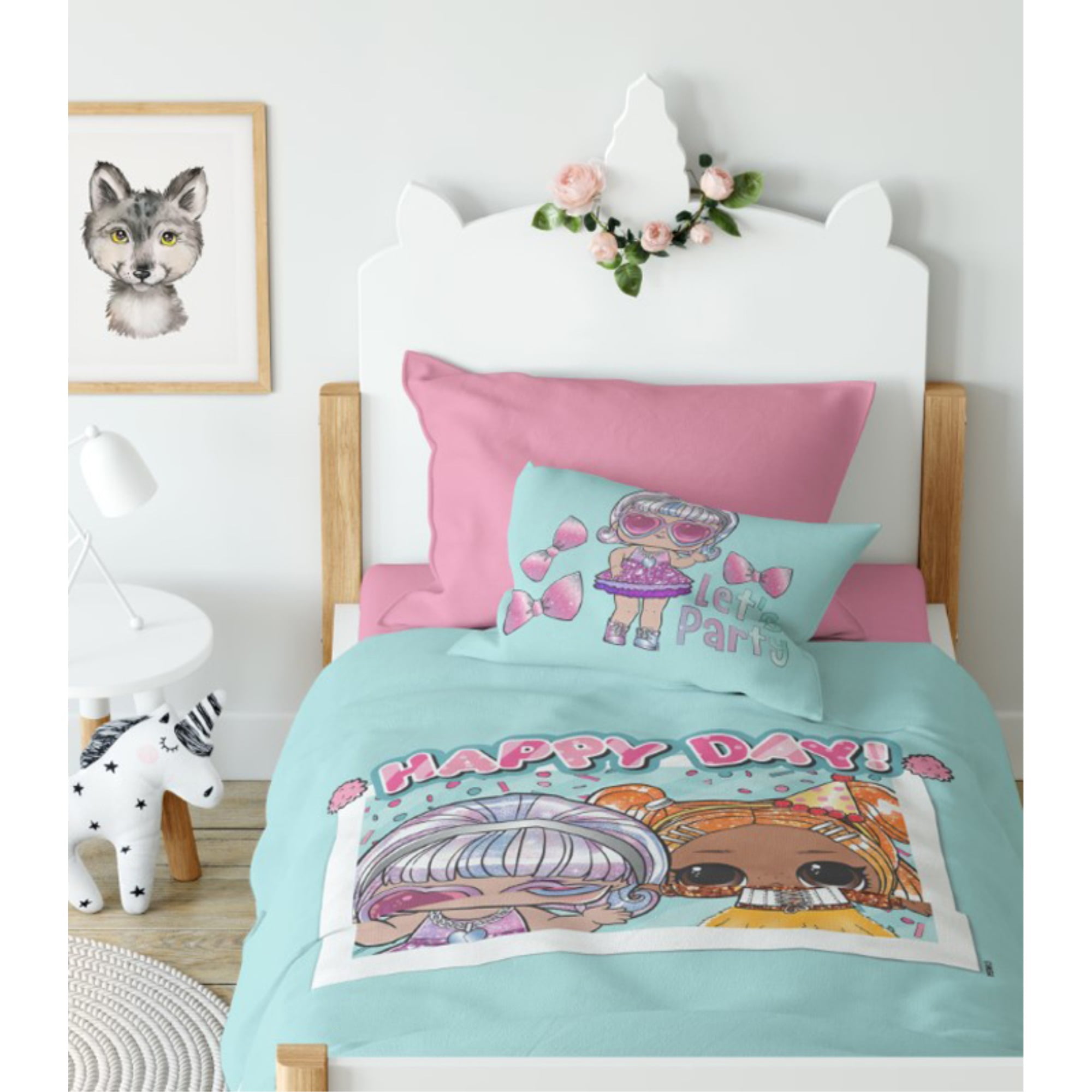 Disney Bambi Baby Girl Pink Floral Bedding Quilt Single Bedding 