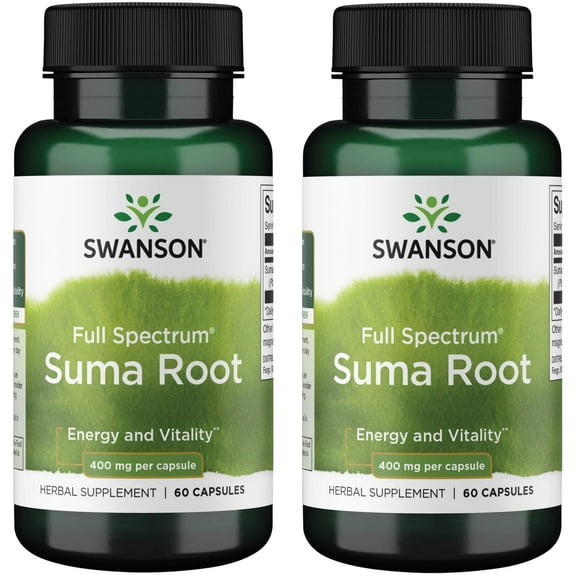 Swanson Full Spectrum Suma Root 400 mg 60 Caps 2 Pack