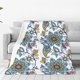 thumbnail image 1 of Balery Flowers and Butterflies Manta de Felpa Suave y Acogedora – Cobija de Franela Aterciopelada para Cama, Lavable y Cálida para Sofá, Mascotas, Transpirable-60"x50", 1 of 7