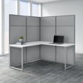 thumbnail image 3 of Easy Office 60W L Shaped Cubicle Desk with 66H Panels in White - Engineered Wood, 3 of 3