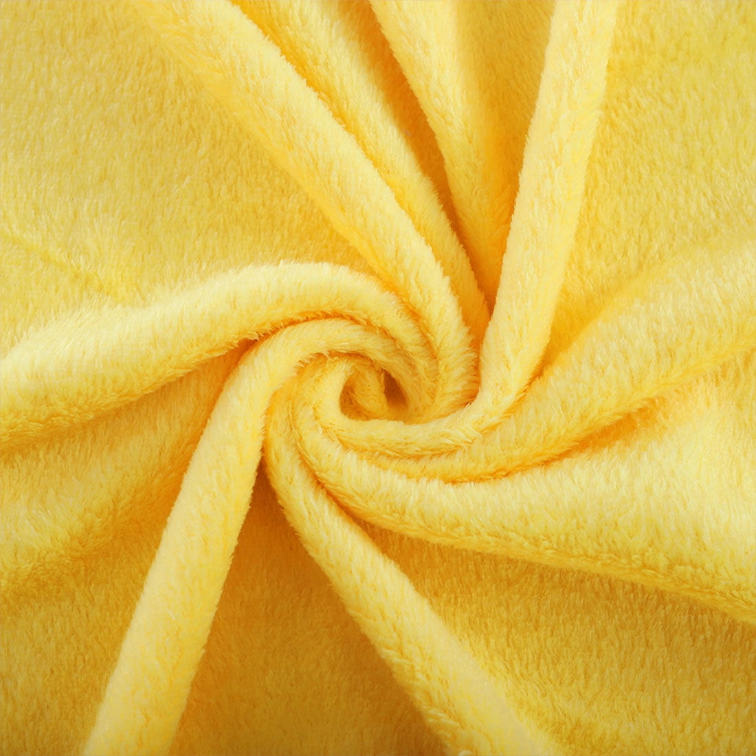Unique Bargains Fuzzy Plush Flannel Fleece Throw Blanket Yellow 27" x 40"