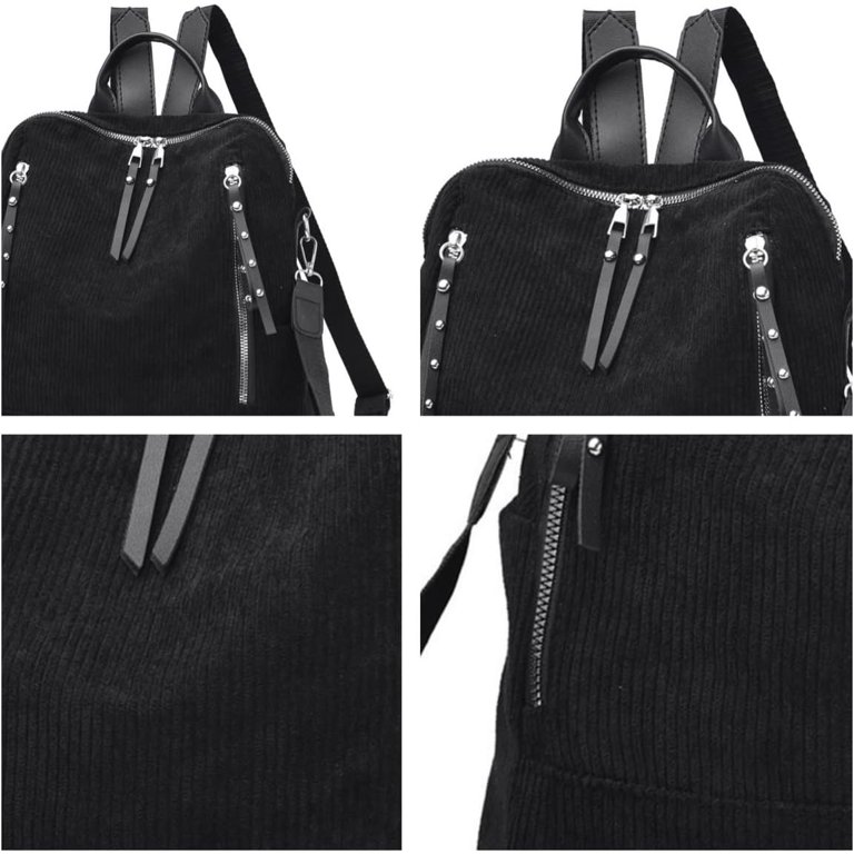 Womens Corduroy Casual Backpack Purse Convertible Travel  display picture 2