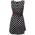 thumbnail image 2 of Women's Casual Fit Flare Polkadot Sleeveless Dress, 2 of 3