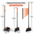 JEHONN 54'' Long Handle Broom and Dustpan Set for Home, Kitchen