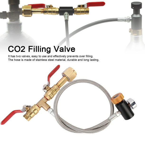 YLSHRF CO2 Filling,CGA320 Connector CO2 Filling Adapter with 24in Hose