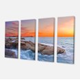 thumbnail image 2 of Coucher de Soleil Coloré au Bord de la Mer Rocheuse - Art Mural sur Toile, 2 of 3