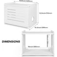 thumbnail image 2 of White Router Shelf Projector Shelf Projector Stand Router Storage Box Modem Cable Router Cover Organized Power Strip Cable Management Hider Rack by Solid Wood Need Assembly, 2 of 6