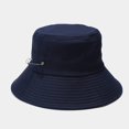 thumbnail image 4 of CoCopeaunts Large Bucket Hat Women Big-Brimmed Fisherman Hat Unisex Pure Color Basin Caps with Adjustable Chin Strap Pin Decorate, 4 of 8