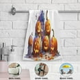 thumbnail image 4 of Dreamtimes Pumpkins Dark Castle Hand Towels 2 PCS, Ultra Soft and Highly Absorbent, Halloween Night Decorative Fingertip Towel for Home, Bathroom, Kitchen, 28.3"x14.4", 4 of 5