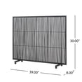 thumbnail image 3 of Olurrisa 39" Single Panel Handcrafted Wrought Iron Fireplace Screen, Fire Spark Guard for Living Room, Bedroom Decor(Black), 3 of 8