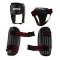 thumbnail image 2 of 1 Juego De Sombreros De Boxeo + Protector De Babero En El Pecho + Protector De La Ingle + Almohadilla Para La Espinilla: Perfecto Para Sanda, Muay Tha Negro Baoblaze Equipo de protección de boxeo, 2 of 8