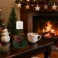 thumbnail image 3 of Christmas Reindeer & Heart Metal Candlestick - Table Centerpiece with Wreath & Red Berries - Festive Holiday Decor Enhancing Warm Ambiance for Christmas Gatherings & Home Tables, 5.31*4.33in, D, 3 of 6