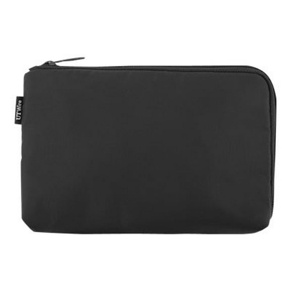 UT Wire Pocket Travel Organizer Case with Zipper for Charger, Cable, Power Bank, Flash Memory Accessories Holder in Black 1-Pack