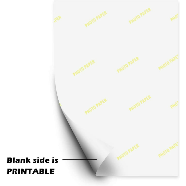 120 Sheets Koala Printable Sticker Paper for Printers, Glossy White Full Sheet Lable Paper for Inkjet Printer , Self-Adhesive Glossy Paper DIY Decals