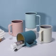 thumbnail image 4 of coffee cup 4-piece set, plastic coffee cup set, non-breakable plastic coffee cup, with handle, BPA-free, reusable plastic cup (dishwasher safe), 4 of 5