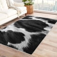 thumbnail image 1 of Cow Pattern Rugs for Living Room Bedroom - Animal Rug 4x5 - Black and White Carpet for Home Decor - Washable Non Slip Patterned Indoor Large Area Rug - Soft & Low Pile (ZJ&427), 1 of 7