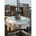 thumbnail image 2 of Outdoor Table Cloth with Umbrella Hole and Zipper, Coastal Nautical Waterproof Round Tablecloth 60 Inch, Summer Beach Wave Starfish Shell Washable Table Cover for Outside Party Patio Picnic, 2 of 8