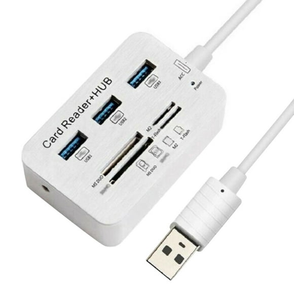 Amdohai USB Hub 3.0 Type C Hub USB 3.0 Splitter 3 Ports Multiple TF Speed Card Reader Multi-In-1 Memory Card Reader Adapter For PC Laptop