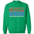 thumbnail image 2 of OXI Crewneck Sweatshirt - Trump 2020,Basic Casual Sweatshirts for Men's and Women Fleece Sweatshirt Long Sleeve- Irish Green X-Large, 2 of 2