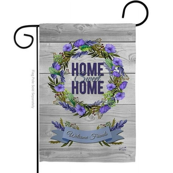 Angeleno Heritage G135014-BO 13 x 18.5 in. Blooming Home Sweet Life Double-Sided Decorative Vertical Garden Flags - House Decoration Banner Yard Gift