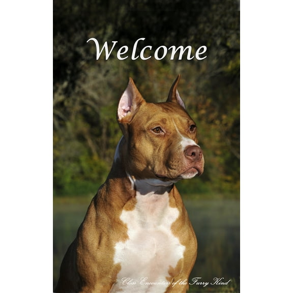 American Staffordshire - Best of Breed CEFK Welcome Photo Garden Flag