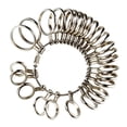 thumbnail image 5 of Ring Sizer Measuring Tool Finger Ring Sizing Mandrel Kit Finger Measurement Stainless Iron Metal Ring Size US 0-13 with Half Size, Jewelry Accurate Gauge Set of 27 pcs Circle Models Silver, 5 of 5