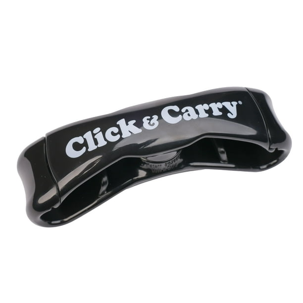 Click & Carry Porta bolsas de supermercado - Organizador y soporte de bolsas de plástico para comprar fácilmente - Como se ve en Shark Tank - Cómodas bolsas acolchadas de gel con asa Diseño manos libr