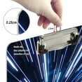 thumbnail image 4 of ALAZA Plastic Clipboard A4 Letter Size Decorative Clipboards for Students Women Men 9" x 12.5" Space Light Blue Neon Stripes, 4 of 6