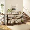 thumbnail image 2 of Tribesigns 55 inch Sofa Table, 3 Shelves Console Table TV Stand with Storage Shelves for Hallyway, Living Room, Black, 2 of 4
