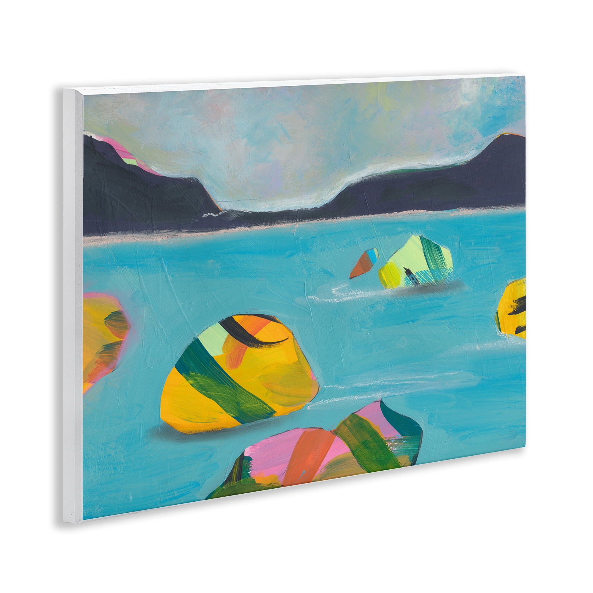 Stupell Industries Sea Buoys Floating Landscape & Nature Painting Unframed Art Print Wall Art, 14 x 11