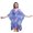Medium Purple2, variant on Bimba Tie-Dye Short Caftan Midi Dress Beach Swimwear Cover up Womens Kaftan-XL-3X