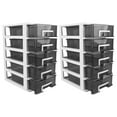 thumbnail image 4 of FUEENIRVA 2Pcs Practical Desk Organizer with 5 Tier Drawers Plastic Storage Cabinet, 4 of 8