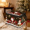 thumbnail image 5 of Christmas Storage Bin with Lid and Carrying Handle Christmas Foldable Storage Box Large Xmas Decorative Collapsible Container Basket for Organizing Closet Home Bedroom Gift, 5 of 6