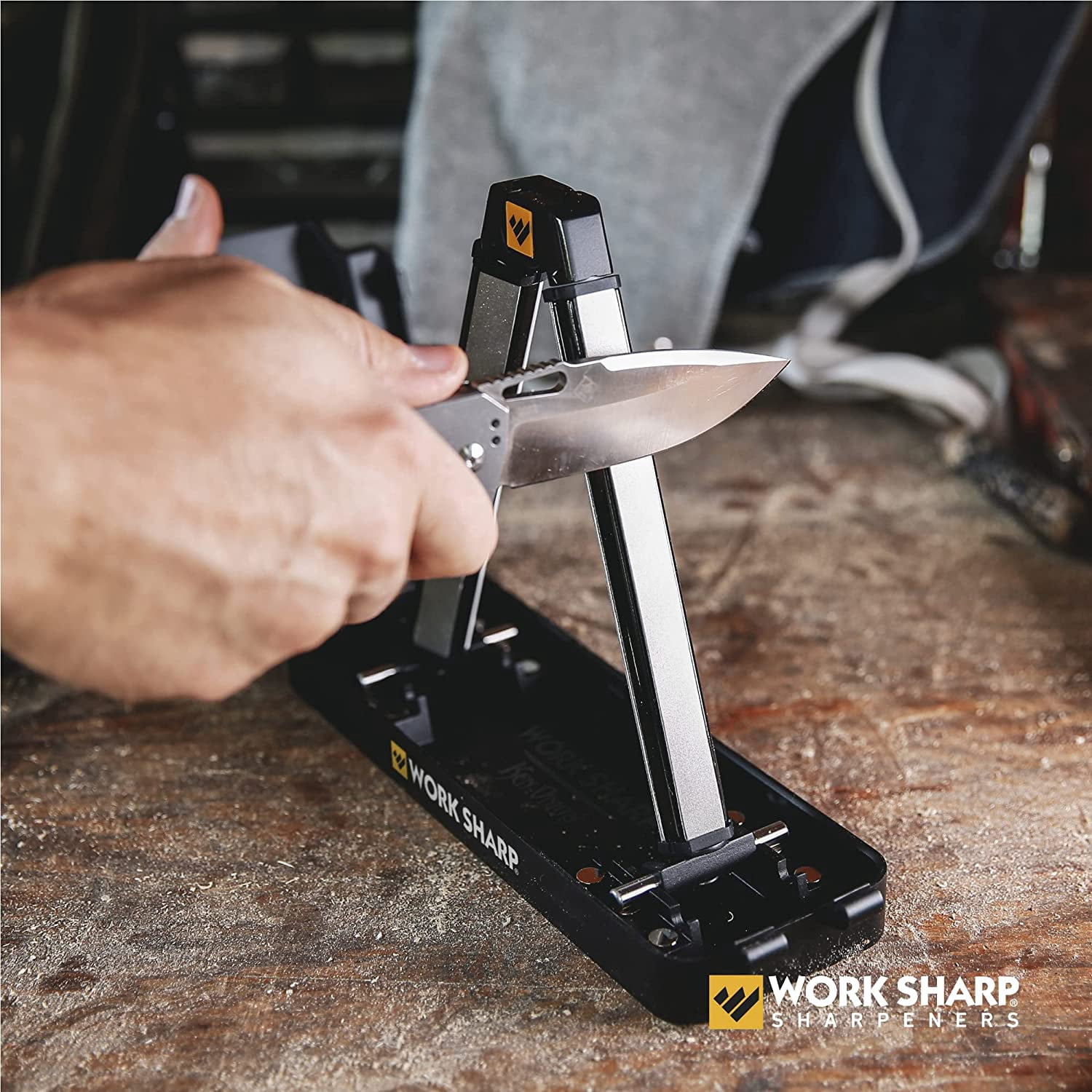 Benchtop Angle Set Knife Sharpener - Ken Onion Edition with Tri-Abrasive Rods