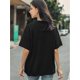 thumbnail image 2 of Women's St. Patrick's Day Lucky Cat Graphic T-Shirt - Black with Green Shamrock & Whiskers Design,Soft , Short Sleeve Casual Top, 2 of 7