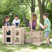 Guidecraft Guidecraft Notch Blocks Set 89 Piece Set: Natural Wooden Stacking Blocks, Educational Montessori Toy for Kids, Indoor/Outdoor Block Play System