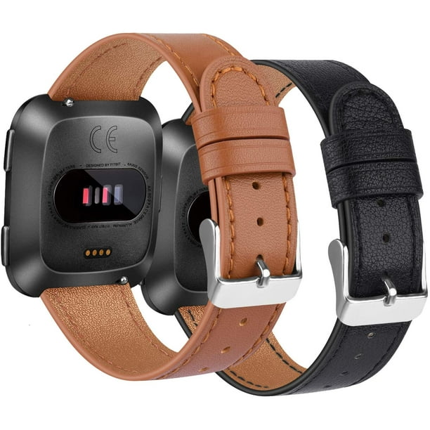 Leather fitbit versa online 2 band