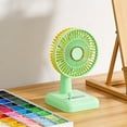 thumbnail image 4 of Ventilador de escritorio mini recargable por USB con luz LED, ventilador pequeño portátil para dormitorio, oficina y viajes, silencioso, compacto y versátil., 4 of 7